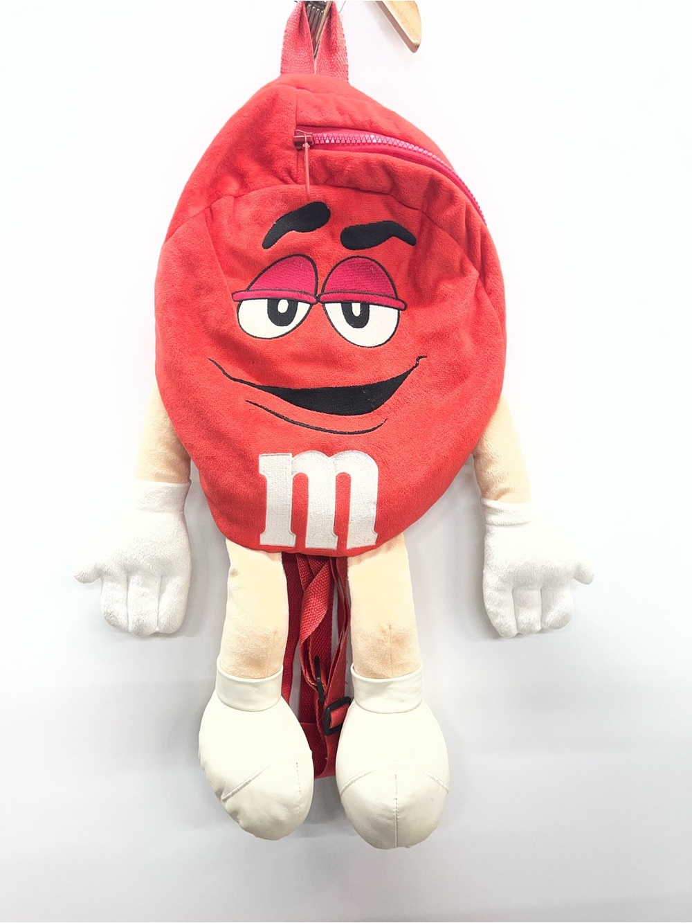 Red M&M Plush Backpack -‎ Branded Character Bag
